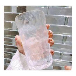 Tumblers Glacier Cup Nordic Ins Style Simple High Appearance Water Pattern Glass Red Wine Coffee Drop Delivery Home Garden Kitchen D Otpow