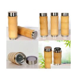 Water Bottles Vacuum With Philtre Sn Stainless Steel Bamboo Coffee Cups Travel Cup Keep Warm Special Product 28 9Jfh1 Drop Delivery H Dhzjo