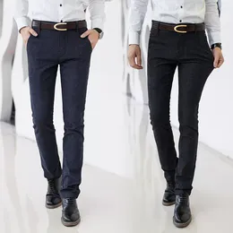 Men's Pants 2023 Spring And Autumn Classic Style Men's Casual Business Fashion Black Blue Elastic Regular Fit Brand Tr