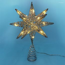 Christmas Decorations Tree LED Star Battery Operated Treetop Decoration Hanging