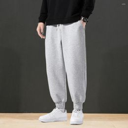 Men's Pants Sporty Stylish Thicken Ankle Tied Autumn Winter Joggers Solid Color For Daily Wear