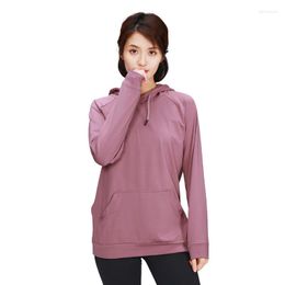 Gym Clothing Hooded Pullover Velvet Sports Hoodie Autumn And Winter Quick-drying Breathable Long-sleeved Upper Female Women Yoga Running