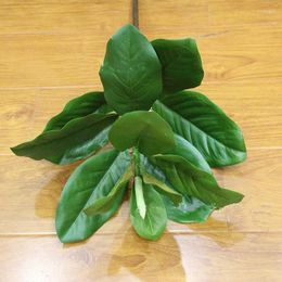 Decorative Flowers 60cm 1 Piece Artificial Flower Magnolia Leaf Green Fake Leaves Plant Garden Tree Outdoor Wedding Yard Home Decor