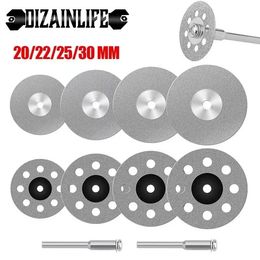 Mini Diamond Cutting Disc Set for Dremel Rotary Accessories Circular Saw Blades Kit Grinding Wheels Disc with Mandrel Power Tool