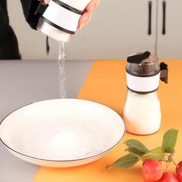 Storage Bottles Glass Spice Salt Jar Tool With Sealing Cover Dispenser Measurable Condiment For Kitchen Barbecue