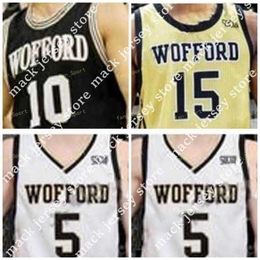 Basketball Nik1 NCAA Wofford Terriers Basketball Jersey 25 Messiah Jones 31 Donovan Theme-Love 33 Cameron Jackson 50 Matthew Pegram Custom