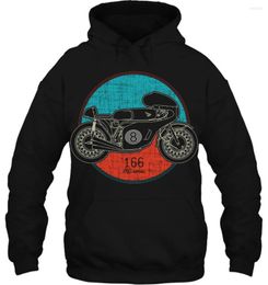 Men's Hoodies Men Hoodie Cafe Racer Motorcycle Man Clothing Round Neck Comfortable Tee Women Streetwear