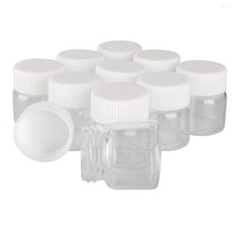 Storage Bottles 15 Pieces 20ml 37 40mm Glass With White Plastic Caps Spice Container Candy Jars Vials DIY Craft For Wedding Gift
