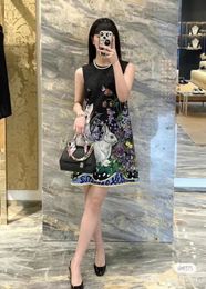 Runway Dresses 2023 Australian designer designed map printed court vintage short dress