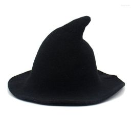 Berets Halloween Witch Hat For Cosplay Men Women Knit Wizard Fashion Solid Girlfriend Gifts Party Fancy Dress Festival
