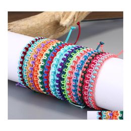 Charm Bracelets Wax String Woven For Women 14 Colours Mtilayer Friendship Bracelet Bohemia Bangle Gift Jewellery Drop Delivery Otmzy