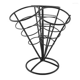 Plates French Fry Serving Stands Conical Basket Made With Iron And Non-stick Paint Cone Display Holder Suitable For Kitchen