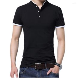 Men's Polos 2023 High Quality Men Polo Shirt Mens Short Sleeve Solid Shirts Camisa Masculina Casual Cotton Plus Size Tops P319333