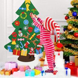 Christmas Decorations 1 Set Kids DIY Felt Tree With Decorative Ornaments Merry Home Navidad Year Gifts Xmas Supplies