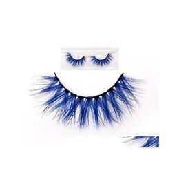 False Eyelashes 16 Style 5D Colorf Mink Hair Gradient Colour Fake Eyelash Thick Natural Extension 20 Sets Drop Delivery Health Beauty Dha53