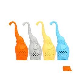 Tea Infusers Animal Infuser Cute Small Elephant Sile Strainer Coffee Loose Leaf Bag Mug Filter Diffuser Accessories Drop Delivery Ho Dhb0H