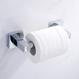 Toilet Paper Holders Stylish Wall Mounted Holder Chrome Metal Bathroom Kitchen Roll Accessory Tissue Towel Rack FFT