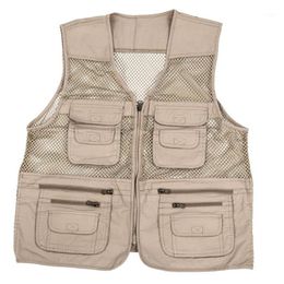 mens utility multi pockets hunting fishing shooting hiking vest waistcoat1273M