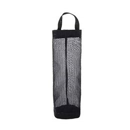 Storage Bags Plastic Bag Holder Trash Hanging Dispenser Foldable Breathable Washable Mesh Garbage Dispensers HomeStorage