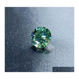 Other 0.55Ct Dark Blue Green Colour Round Moissanite Loose Stones 8 Heart Arrow Pass Synthesis For Diy Jewelryother Otherother Drop D Dh2Hx