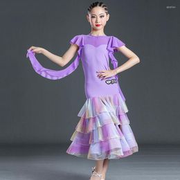 Stage Wear Modern Dance Clothes For Girls Practise Ballroom Performance National Standard Competition Dress DN12889