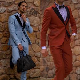 Men's Suits Blazers Costume Elegant Italian Set For Men Single Breasted Male Jacket Wedding Dresses Social Facts Business Style Costum