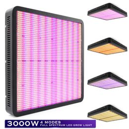 Grow Lights CN DE 3000W 4 Modes Dimmable Full Spectrum Panel Led Lighting Phytolamp For Indoor Plant Seed Tent Complete KitGrow
