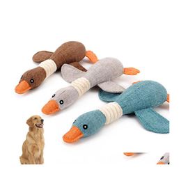 Dog Toys Chews Toy Resistance Bite Chew Squeaky Sound Pet For Cleaning Teeth Puppy Dogs Supplies Cartoon Wild Goose Plush Drop Del Dhkxa