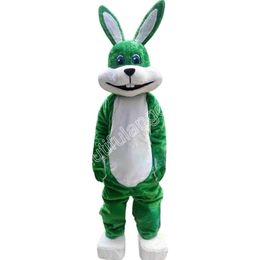 Christmas Green Rabbit Mascot Costume Cartoon Character Outfit Suit Halloween Adults Size Birthday Party Outdoor Outfit Charitable