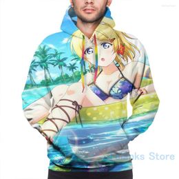 Men's Hoodies Mens Sweatshirt For Women Funny Love Live! School Idol Project - By The Beach Print Casual Hoodie Streatwear