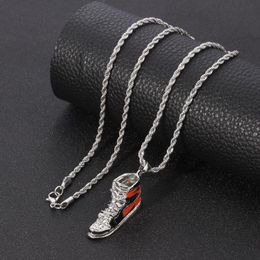 Pendant Necklaces Mini Hip-Hop Sneaker Necklace Women Cool Collar Fashion Male Street Style Rapper Cute Christmas Gift For Friend