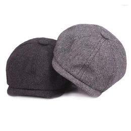 Berets Hat Men Beret Peaked Wool Celebrity Caps Vintage Peaky Blinders Flat Autumn Cap Street Hats