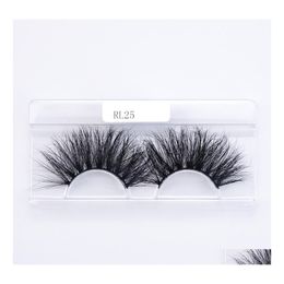 False Eyelashes 5Mm Dramatic Long Lashes 3D Mink Hair Thick Crisscross Wispie Fluffy Eye Lash Extension Makeup Tools Drop Delivery H Dhtzv