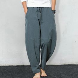 Men's Pants Stylish Harem Comfortable Men Elastic Waist Soft Sweatpants Trousers Warm