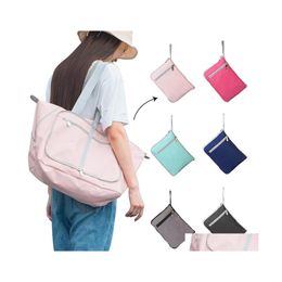 Cosmetic Bags Folding Travel Bag Nylon Hand Lage For Men And Women Fashion Duffle Drop Delivery Health Beauty Makeup Dhqya