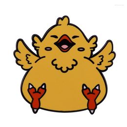 Brooches Fat Chocobo Hard Enamel Pin Final Fantasy Brooch Game Mascot Yellow Bird Badge Gamer Accessory