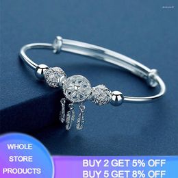 Charm Bracelets Dream Catcher Feather Tassel For Women Fashion Tibetan Silver Bangle Wrist Jewelry Accessories SL343