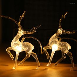 Strings 10 LED Transparente Sika Deer Bateria USB Luzes de corda USB 1.5m Garland Decoration for Christmas na janela