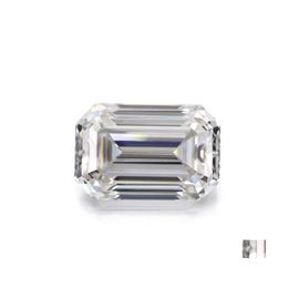 Other Real 0.25Ct D Colour Vvs1 Emerald Cut Moissanite Loose Stone Pass Diamond Gra Synthesis For Diy Jewellery Makingother Otherother Dhkgn