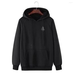 Men's Hoodies Autumn & Winter Style Wear European And American Streets Men Christmas Tree Printed Hoodie Trend Of Fashion Large Size