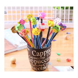 Pencils Creative Cute Animal Eraser Kids Learning Supplies Kawaii Stationery Pencil With Children Painting Graffiti Tool Study Writi Dhhi7