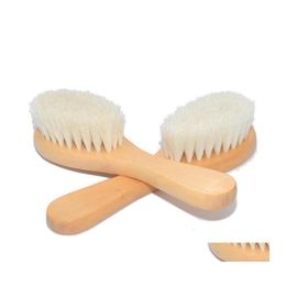 Bath Brushes Sponges Scrubbers Factory Direct Sale Baby Hair Brush Comb Natural Soft Bristles Body Wash Drop Delivery Home Garden Dho6C