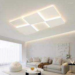 Ceiling Lights Modern Minimalism White LED Lamp For Living Room Bedroom Study Home Chandelier Lighting With Remote Control Dimming 2023