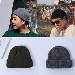 Ball Caps FOR Unisex Autumn Winter Solid Colour Watermelon Hip Hop Knit Wool Hat Cap Snow