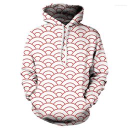 Men's Hoodies Trend 3D Printing Striped Chequered Hoodie Fun Sweatshirt Autumn And Winter Series Loose Top Suitable For Men Women