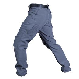 Men's Pants Casual Cargo Tactical Military Men Autumn Winter Fleece Trousers Waterproof Outdoor Hiking Working Combat Pant MaleMen's