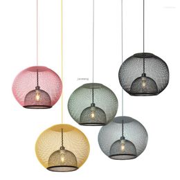 Pendant Lamps Modern Decor Hanging Lamp Creative Iron Net Bar Lights Minimalist Home Lighting Light Fixtures Loft