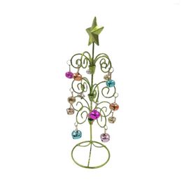 Christmas Decorations Metal Mini Tree Tabletop Crafts Xmas Art With Bell Ornament For Living Room Bedroom Decoration Po Props Gift