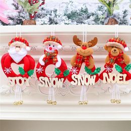 Christmas Decorations 2023 Santa Claus Hanging Tree Ornaments Decor Bear Deer Snowman Living Room Decorating Tools Festival Home Decoration