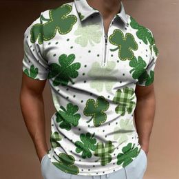 Men's T Shirts Cropped For Men Graphic Design Big Mens St Patricks Day Fashion Casual 3D Digital Print